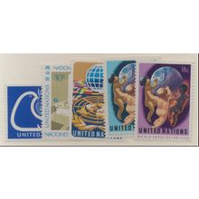 United Nations (New York) Stamps Scott #249 To 253, Mint Never Hinged