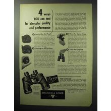 1955 Bausch & Lomb Zephyr-Light Binocular Ad - You Test