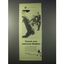 1959 Johnnie Walker Scotch Ad - Thank You