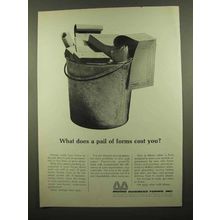 1965 Moore Business Forms Ad - What Does a Pail Cost