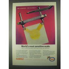 1967 Humble Enco Oil Ad - World's Most Sensitive Scale