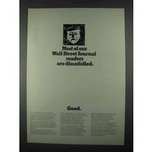 1967 The Wall Street Journal Ad - Readers Dissatisfied