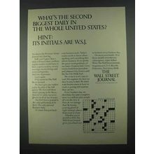 1967 The Wall Street Journal Ad - Second Biggest Daily