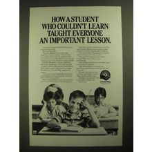 1987 United Way Ad - Taught Everyone An Important Lesson