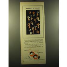 1950 AC Spark Plugs Ad - A chorus of praise