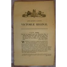 1841 Act of Parliament: Lists Ballots Enrolment Militia