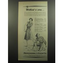1952 Abercrombie & Fitch Fashion Advertisement - Without a care