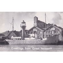 Trinity House Lightship 82 at Great Yarmouth Mystic Dowsing Postcard