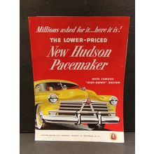 The Lower-Priced Hudson Pacemaker Sales Brochure 1950