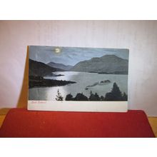 MOONLIGHT ON LOCH LOMOND. SCOTLAND used antique postcard =