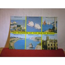 SIX WONDERS OF THE Isle of Wight, unused postcard by J Salmon =
