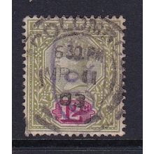 CEYLON 1899-1900 QV 12c USED SG260