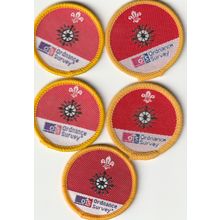 Scout Badges - Cub Activity Sponsored x 5 - 2000's - White/Black Back (BY246)