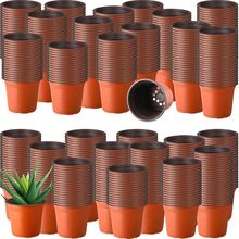 Hushee 1500 Pcs 4 Inch Plastic Plants Nursery Pots Bulk Seed Starting Pots with