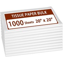 ASOEMERZ 1000 Sheets 20" X 20" White Tissue Paper Bulk for Gift Wrapping, Holida