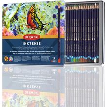 Derwent Inktense Pencils Tin, Set of 24, Great for Holiday Gifts, 4Mm round Core