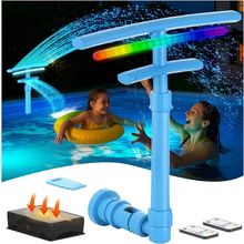 Pool Fountain for above and Inground Pools, Solar Pool Sprinkler Fountain with 9