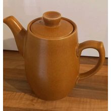Vintage Mustard Yellow Hotwater Tea Pot/Coffee Pot Authentic English Stoneware