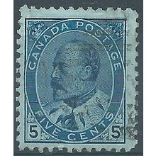 Canada 1903 SG178 5c Blue/Bluish Fine Used....