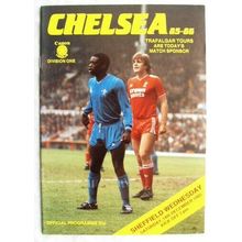 1985 programme Chelsea v. Sheffield Wednesday