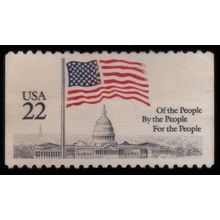 USA 1985 22c Flag over Capitol Dome Sc#2116 MNG @A461