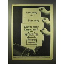 1945 Mimeograph Duplicator Ad - Easy to Read