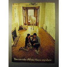 1971 White Horse Scotch Ad - Can Take Anywhere