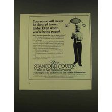 1976 The Stanford Court Hotel Ad - Your Name
