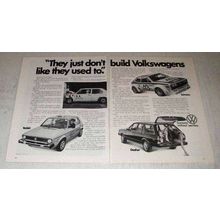 1977 2-page Volkswagen Scirocco, Dasher and Rabbit Ad