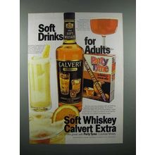 1977 Calvert Whiskey Ad - Soft Drinks for Adults