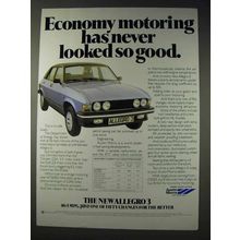 1980 Austin Morris Allegro 3 Car Ad - Looked So Good
