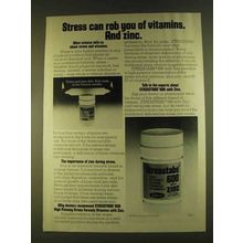 1980 Lederle Stresstabs 600 with Zinc Vitamins Ad - Stress
