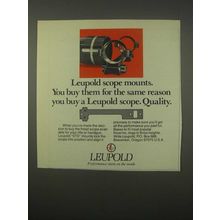 1980 Leupold Scope Mounts Ad - Buy Them For Quality