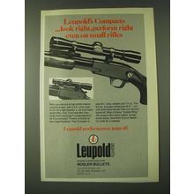 1980 Leupold Scopes Ad - Leupold's Compacts Élook right, perform right