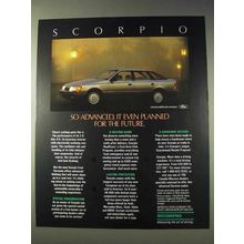 1988 Scorpio Car Ad - Even Planned For the Future