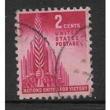 USA 1943 ALLIED NATIONS 2c RED SG 904 FINE USED#