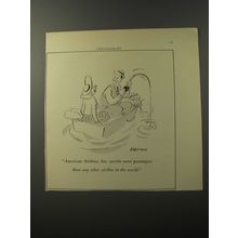 1953 American Airlines Ad - cartoon by Bernard Wiseman - Fishing