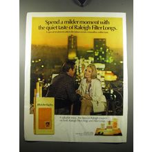1971 Raleigh Cigarettes Ad - Spend a milder moment with the quiet taste