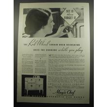 1933 Magic Chef Stove Ad - The Red Wheel Lorain Oven regulator does the cooking