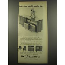 1955 RCA Victor Mark I Radio Phonograph Ad - Listen - you've never felt music