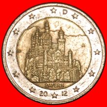 BAVARIA NEUSCHWANSTEIN: GERMANY ★ 2 EURO 2012A! ★LOW START★NO RESERVE