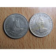 Jersey 1983 Elizabeth ll 5p Coin