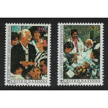 UN New York Ageing Dignity 2v 1993 MNH SG#628-629