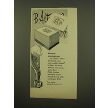 1961 B Altman & Co Crane's Stationery Advertisement - Instant Monogram