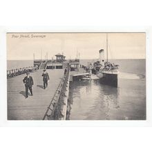 Paddle Steamer at Pier Head Swanage Postcard Dorset