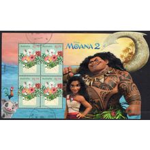 AUSTRALIA: 2025 DISNEY'S MOANA 2, USED MINIATURE SHEET. 424/5