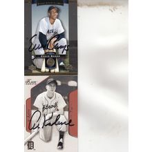 ERNIE BANKS & AL KALINE AUTOGRAPH 2003 CUBS & TIGERS HOF WORLD CHAMPION PLAYERS