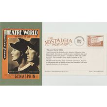 Postcard Noel Coward Gertrude Lawrence Theatre World 1936 - Nostalgia