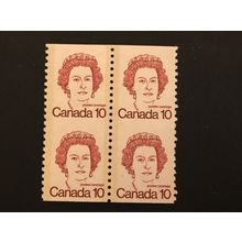 ICOLLECTZONE Canada 605a Block of Four VF NH Fresh! CV $450.00
