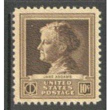 878 10c Jane Addams Fine MNH GA0397